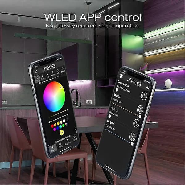 WLED ESP32 Mini LED-kontroller DC12-24V RGB IC Digital med mikrofonljudläge Dynamisk ESP32 med mikrofon White