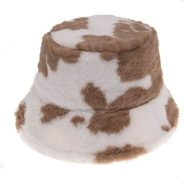 Leopardmønstret spandhat bowlerhat modehat spandhat vinter varm spandhat vinterhat Brown Medium