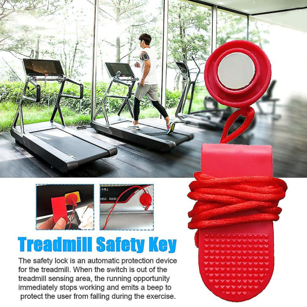Fitness Udstyr Beskyttelseskontakt Lås Løbebånd Sikkerhedsnøgle Med