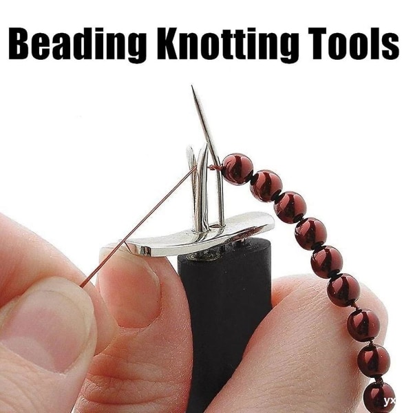 Beading Knotting Tool Skab sikre knuder, til snoring og andre perler Black