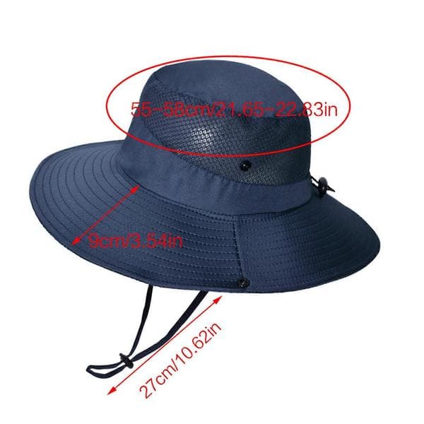 Fiskehat UV-beskyttelse Hat Solbeskyttelse Med Net Vandretur Hat Bred Skygge Solhat Safarihat Strandhat Campinghat Beige Beige