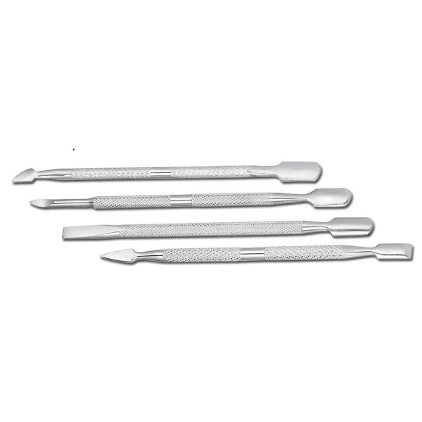 Nail Art Cuticle Pusher Remover Sæt, Nail Art Gel Polish Remover Rustfrit Stål Pedicure Kit