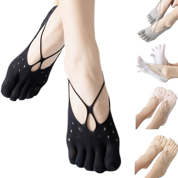 5 par ortopedisk tå kompresjon pustende mesh femfinger sokker for kvinner Style 2