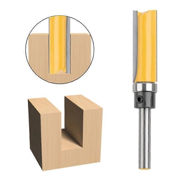 Finish Pattern Router Bit Set 6,2 mm varrella, tasoitusjyrsin puuntyöstöön, 4 kpl