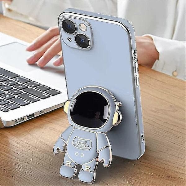 Astronaut Foldable Stand Case Compatible With iPhone 12 Pro Max/12 Pro/12, Electroplated TPU Protective Cover