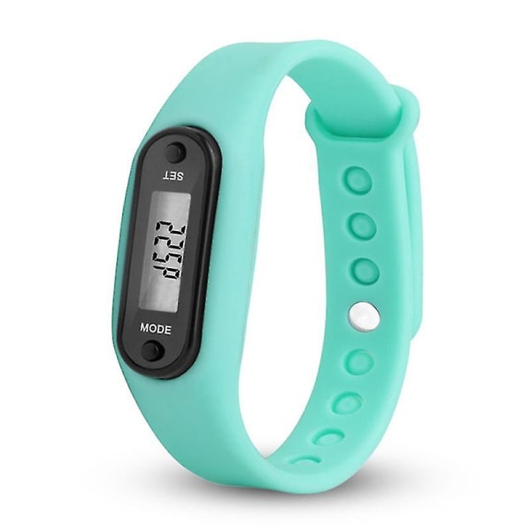 Step Count Activity Tracker Fitness Sport Klokke Håndledd Skritteller LCD Voksen Barn Cyan