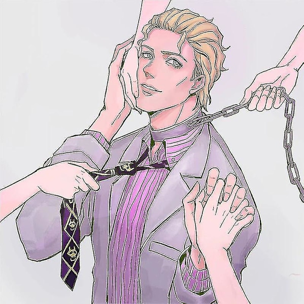 2023 Anime Jojo Bizarre Adventure Solmio Killer Queen Kira Yoshikage Skull X Cosplay-asusteet, violetti Uusi