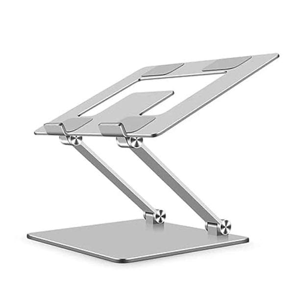 2026 Datastativ Bærbar PC-stativ Sammenleggbart Metall Forhøyet Varmespredningsstativ Ergonomisk (Sølv)
