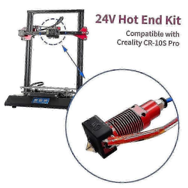Creality CR-10S Pro 3D-printerdeler: 24V montert Hot End ekstrudersett