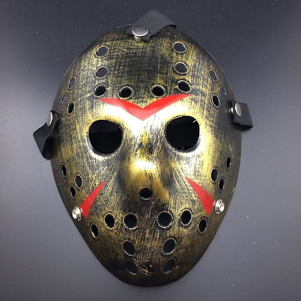 Filmhockeymaske Jason Voorhees Fredag den 13. Horror Gysermaske Halloweenfest Cosplaymasker til Voksne Mænd Halloween Gave 6