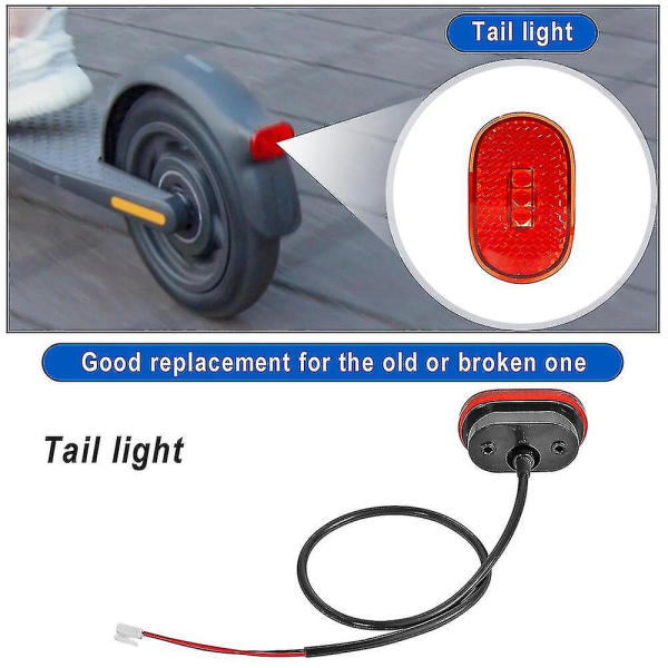 Vandtæt baglygte til Segway Ninebot E25 E45 E22d elektrisk scooter Sikkerhedssignal advarselslys Bremselygte dele
