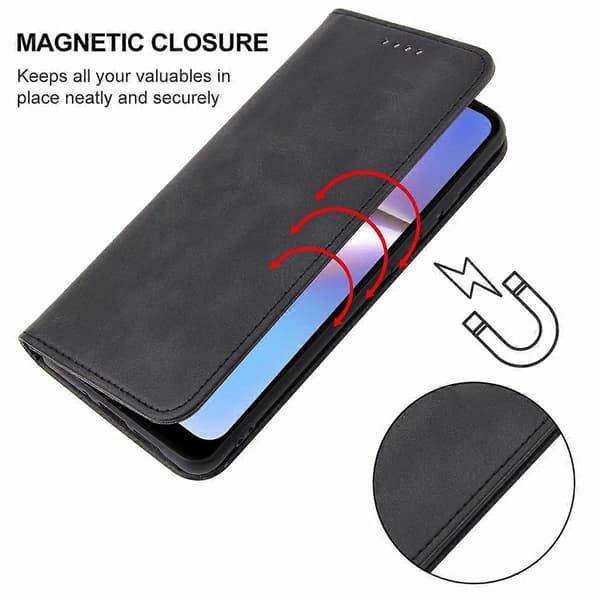 Magnetisk læder telefoncover til Samsung Galaxy A10s, M01s Black