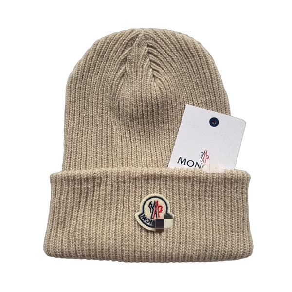 Unisex Stickad Mössa för Kvinnor och Män, Varm Vintermössa Apricot