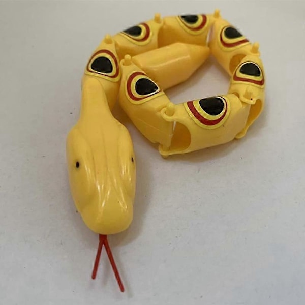 Vriden Ledad Orm Nostalgisk Lättviktig Plast Rolig Ledad Orm Skämtleksak för Nöje Red