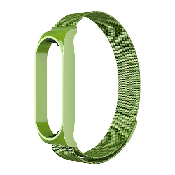 Milanese Loop Rem for Xiaomi Mi Band 7 6 5 4 3 Rustfrit Stål Magnetisk Armbånd Metal Armbånd til Xiaomi mi band 4 3 Remme 8 grøn 8 green Mi band 6 5