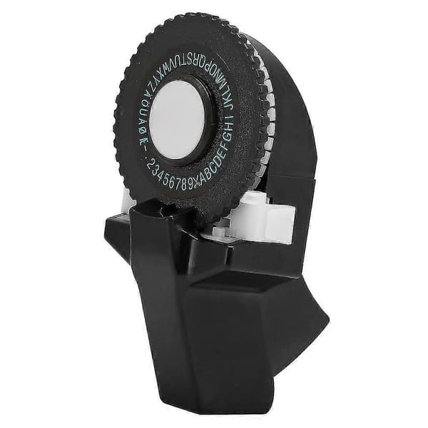 3D Prægetape Maker - Mini Manuel Dekorativ Farvet ABS Tape til Håndbog (9mm, Sort)