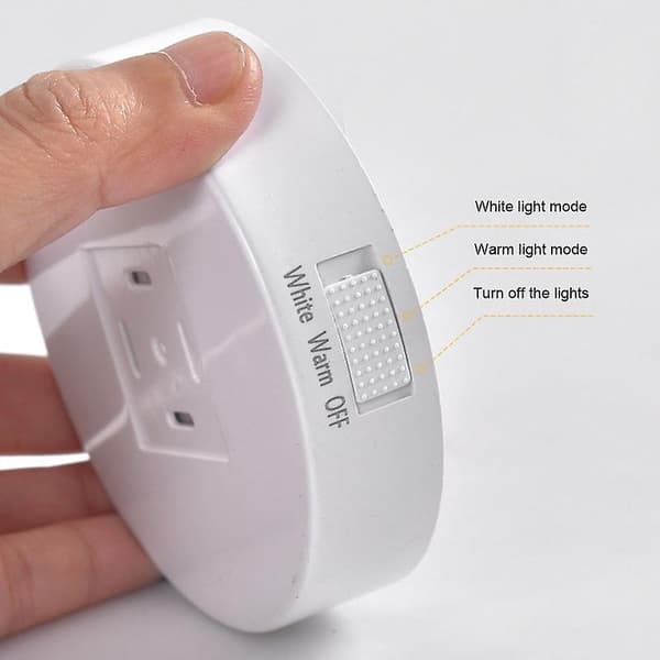 Genopladelig lampe batteridrevet LED bevægelsessensor lys USB opladning natlys til 2 Modes White