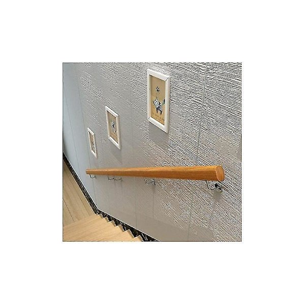 Sklisikre trehåndtak, sklisikre håndløperkorridorstøttestenger for innendørs loft, 2 rustfrie stålbraketter (størrelse: 30 cm, K8jnjmx6