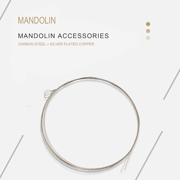 8 Stk/pk Mandolinstrenger Strengesett G D A E Mandolintilbehør M100 silver