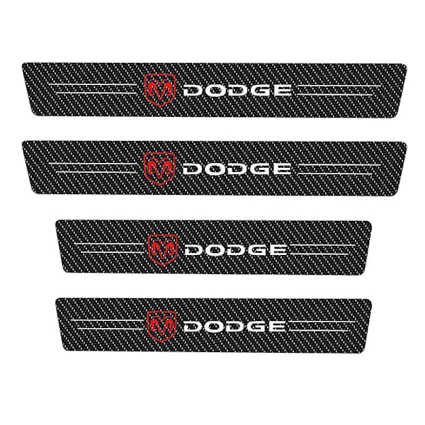 Car Stickers Carbon Fiber Sill Protector Door Threshold Scuff Plate For Dodge Ram Caliber Coolway Auto Door Entry Pedal Guards