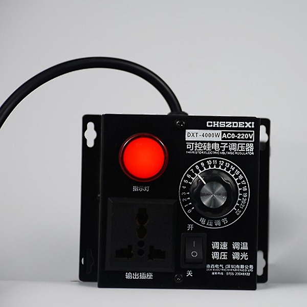 Scr Elektronisk spänningsregulator Ac220v 4000w Temp. Motor fläkthastighetsregulator