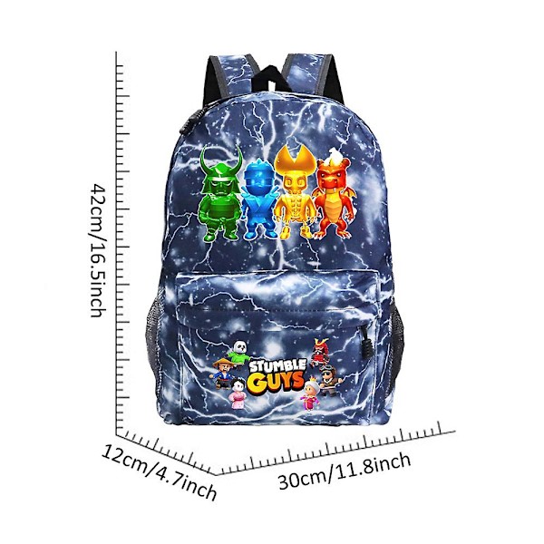 Stumble Guys Ryggsäck Barn Pojkar Flickor Student Skolväska Bokväska Barn Laptop Väska Ryggsäck B