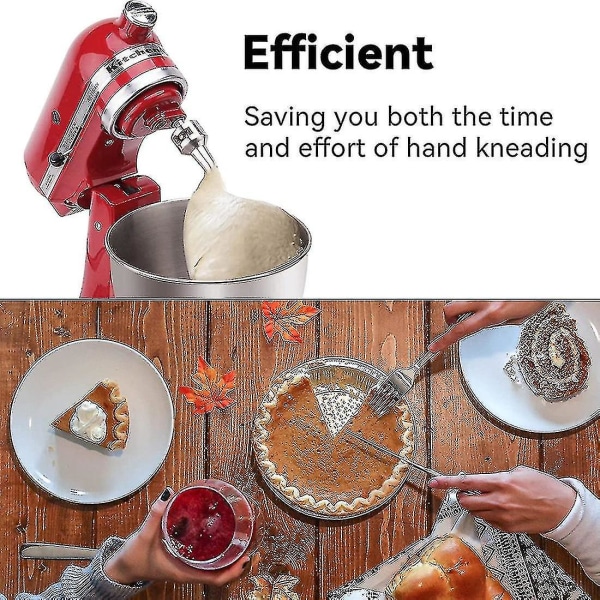 Udskiftning af dejkrog til Kitchenaid stativmixer, rustfrit stål K45dh dejkrog til K45 K45ss S