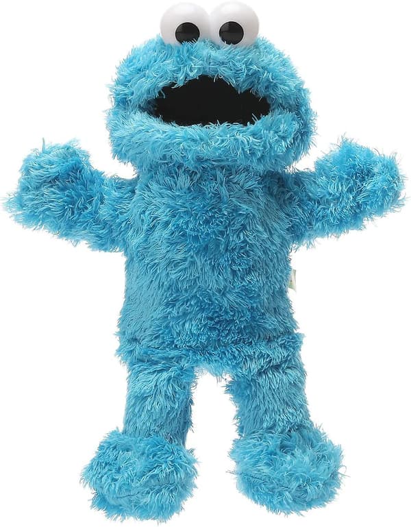 Blød Udstoppet Sesame Street Cookie Monster Dukke, Blå Monster