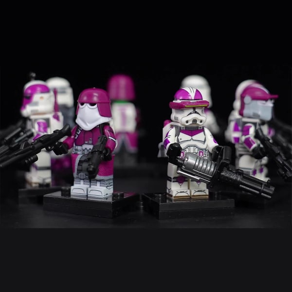 8 stk Star Wars minifigurer Byggeklosser Leker 1,77 tommers samling klonesoldater actionfigurer montert byggesett