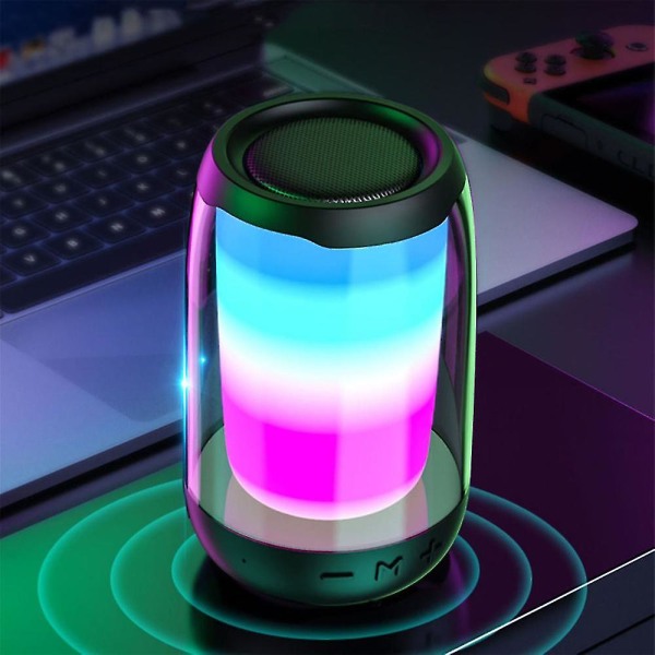 För Pluse 4 vattentät bärbar Bluetooth högtalare Colorful Lights Glow trådlös högtalare
