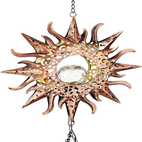 New Wrought Iron Solar Wind Chime Lamp Wide Floodlight Waterproof