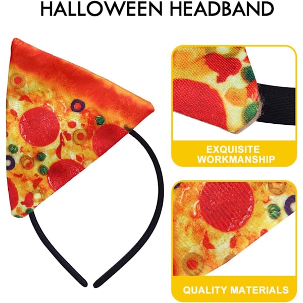 1 kpl Halloween Pizza Hiustarvike Cosplay Pääpanta Halloween Pääkoriste Uusi Halloween Pääkatteet Naiselle tai Aikuinen Oranssi