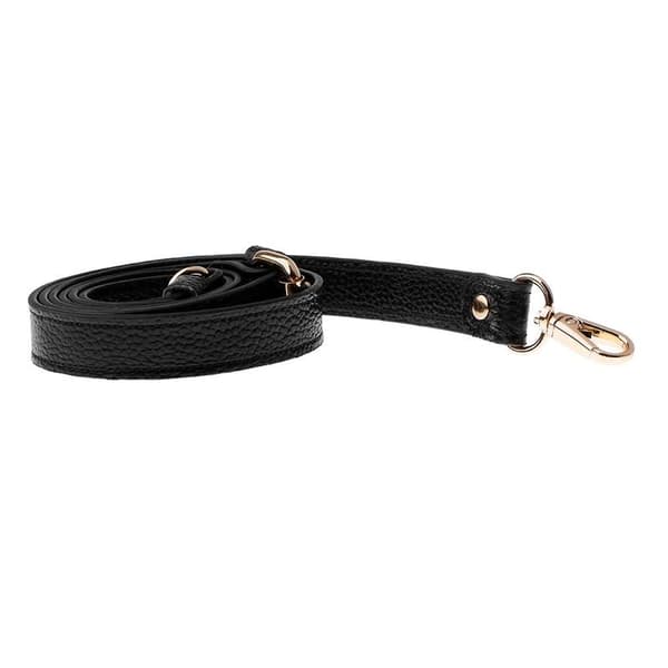 Adjustable Genuine Leather Shoulder Strap for Handbag, Replacement, Black [DB]