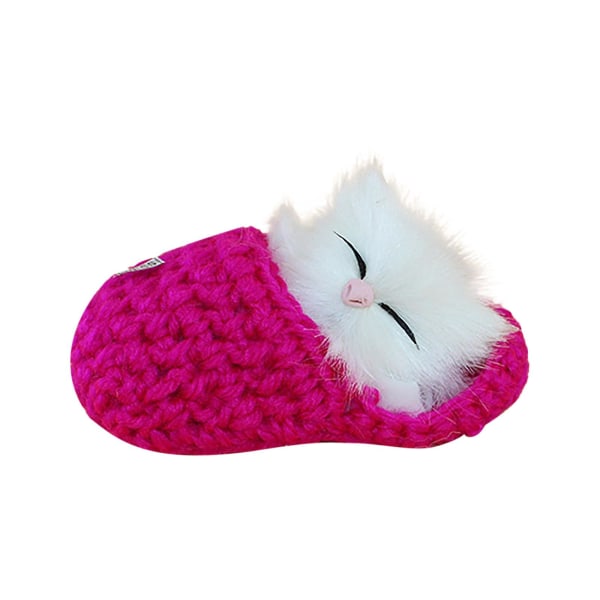 Barking Cat Simulation Cat Model Ornament Model Hot Pink