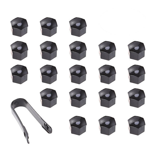 21 in 1 kuusikulmainen pyörän pultin suojukset pultit suojukset ruuvi suojakorkit 21mm klipsit (musta) Black Size 3
