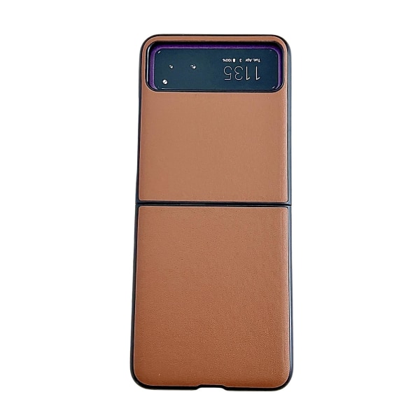 Phone case i lädertextur till Motorola Razr 40 Brown