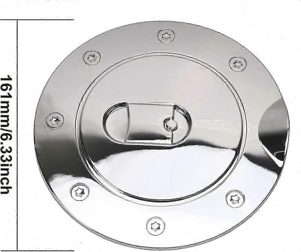 Trippelkromad bränsletanklock Gasdörrskydd för 2009-2017 Dodge Ram