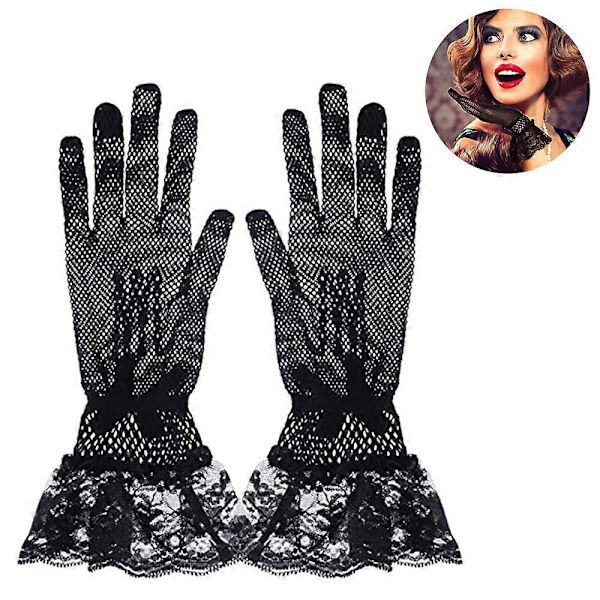 1 par damspets handskar eleganta korta handskar artighet sommarhandskar för bröllopsmiddagar style655