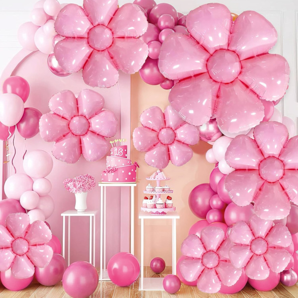 14 stk. Daisy Blomster Folieballoner Festdekorationer Piger Daisy Tema Fødselsdagsfest Babyshower Bryllup Daisy Ballon Dekorationer