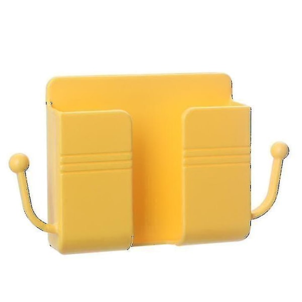 2-pakningsveggmontert mobiltelefonstativ Ladestativ Rackstativ Selvklebende stativ Yellow