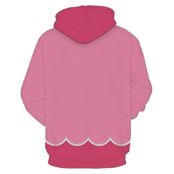 Unisex Mario 3D Hettegenser Dame Herre Hettegenser Genser Pullover Topper Gaver Peach 3XL