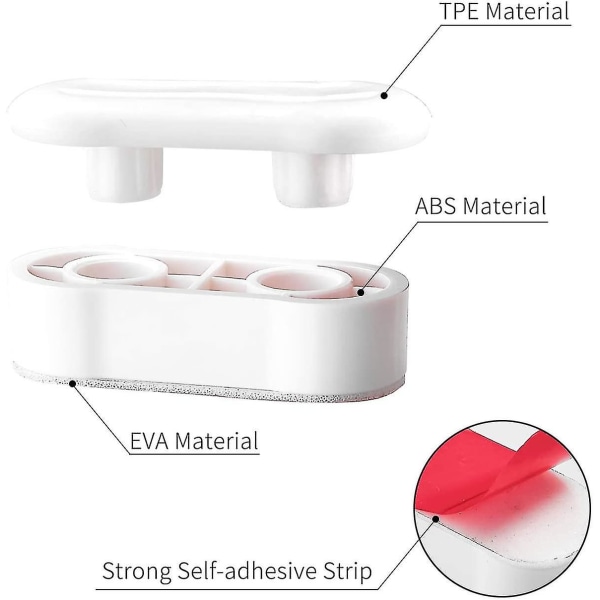 Sunrain Universal Toalettsete Bumper Kit - 4 Pack Toalettsete Bumper kompatibel med bruk med bidet, lokk; Har selvklebende puter, solid, oval, hvit