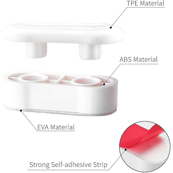Sunrain Universal Toalettsits Bumper Kit - 4-pack Toalettsits Bumper kompatibel med användning med bidé, lock; Funktioner självhäftande kuddar, solid, oval, vit