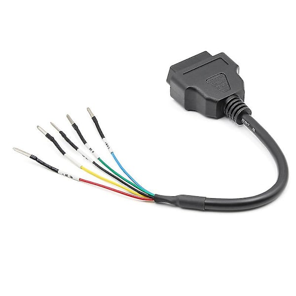 16 Pin Obd Obd2 Hun K Line Can Line Jumper Tester Connector Bil diagnostisk forlængerkabel Black