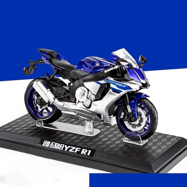 Skala 1:12 Yamaha Yzf-r1 Alloy Scooter Sport Sykkel Diecasts Barneleker Motorsykkel Kjøretøy Racing Modell Bilkopier Gave til gutter Yellow