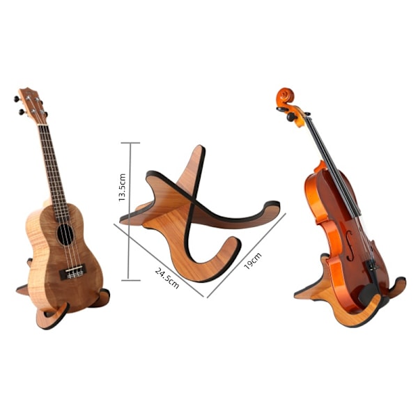 Kitara-teline Puu Anti-liuku Musiikki-instrumenttiteline Taitettava Kitara-teline