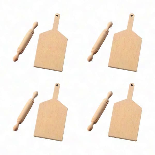 3x 8 stk. Mini kagerullesæt til dukkehus Cosplay