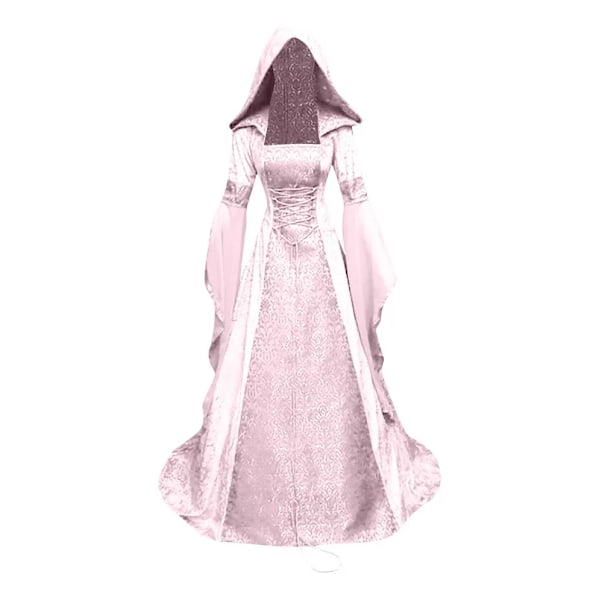 Goottilainen Huppupuku Morsiuspuku Cosplay Halloween Rosa XL