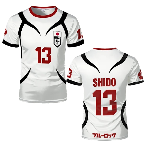 Ny Sommar Herr Blå Lås Japansk Anime Fotbollströja Vit T-shirt Dam Barn Casual Sport Kortärmade Toppar XXXL Bleu