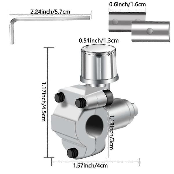 10-pakning BPV-31 Piercingventil Kranventilsett Justerbare silver